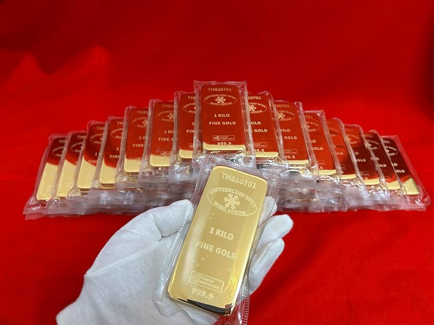 Amazon.co.jp: ゴールドバー 金塊 金の延べ棒 の1㎏サイズの